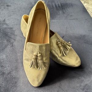 Karl Lagerfeld Gold Tassel Loafers
